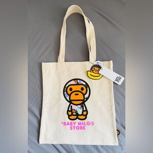NWT【Bape】Baby Milo Canvas Tote Bag A Bathing Ape